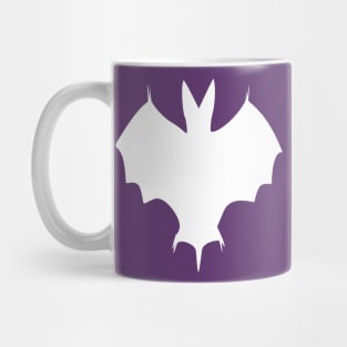 Simple Silhouette Of A Halloween Bat White Mug